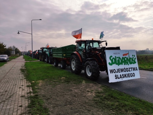 Rolnicy protestowali w Szczekocinach przeciwko Piątce dla Zwierząt.