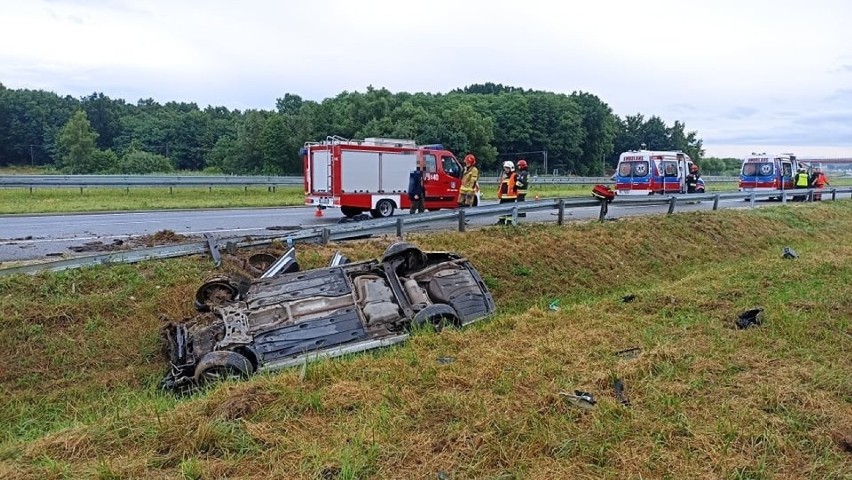 Wypadek na autostradzie A4 w Zaczarniu, 10.07.2021