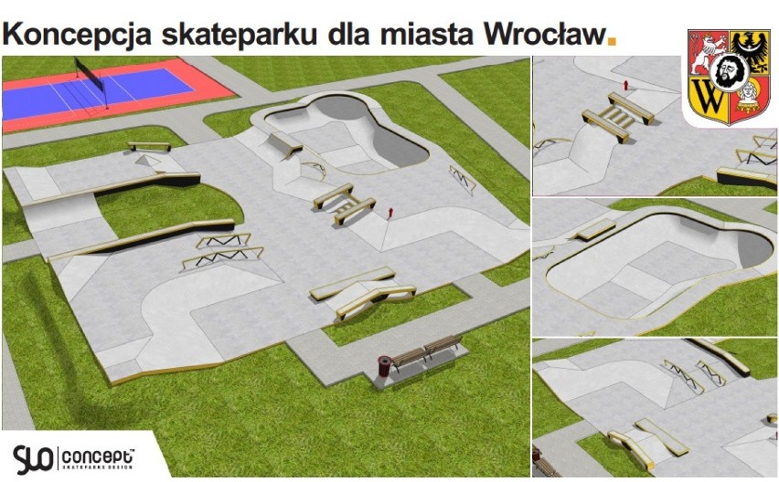 Duży skatepark w centrum Wrocławia. Tak będzie wyglądał [WIZUALIZACJE]
