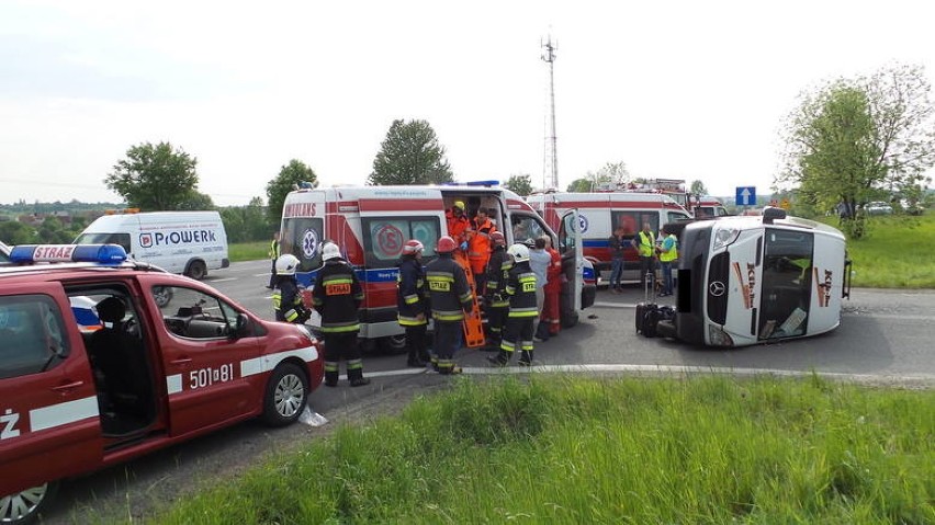 Wypadek busa Olkusz-Katowice pod Sławkowem