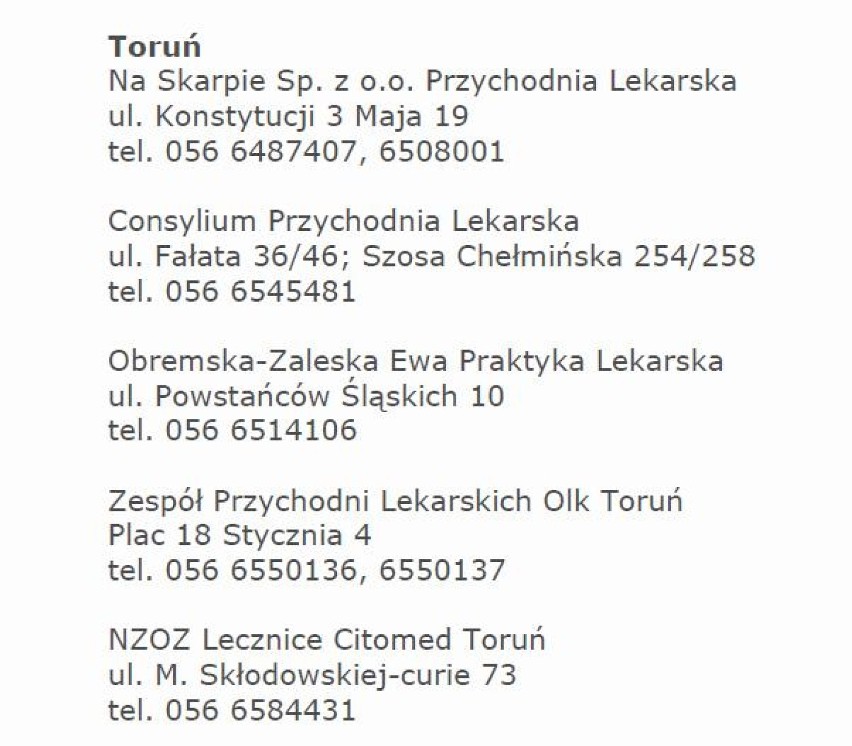 Bezpłatne badania cytologiczne w Toruniu