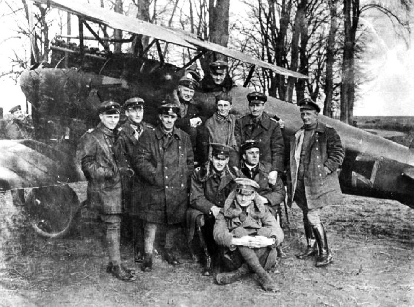 Piloci Jasta 11 na przełomie 1917 i 1918 roku.