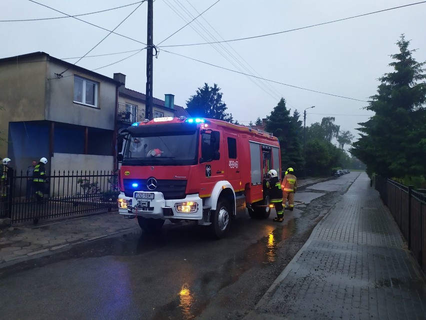 Interwencja straży pożarnej na ulicy Żeromskiego