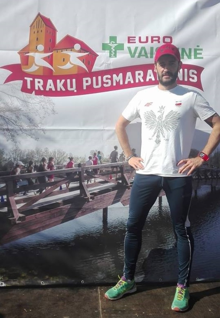 Biegacz z Malborka rywalizował w półmaratonie w Trokach na Litwie
