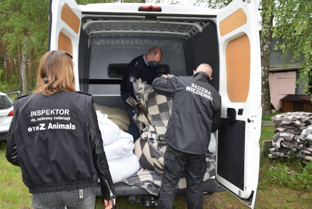 Koce i materace od Zakładu Karnego w Sierakowie Śląskim trafiły do OTOZ Animals w Lublińcu