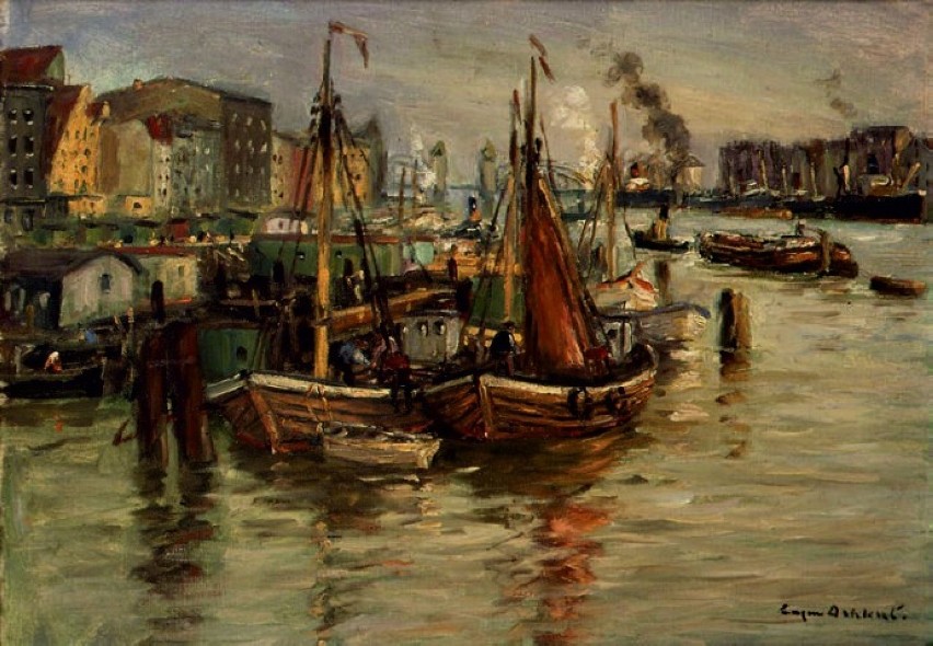 Eugen Dekkert (1865 – 1956 ) Fragment portu 2. dekada XX...
