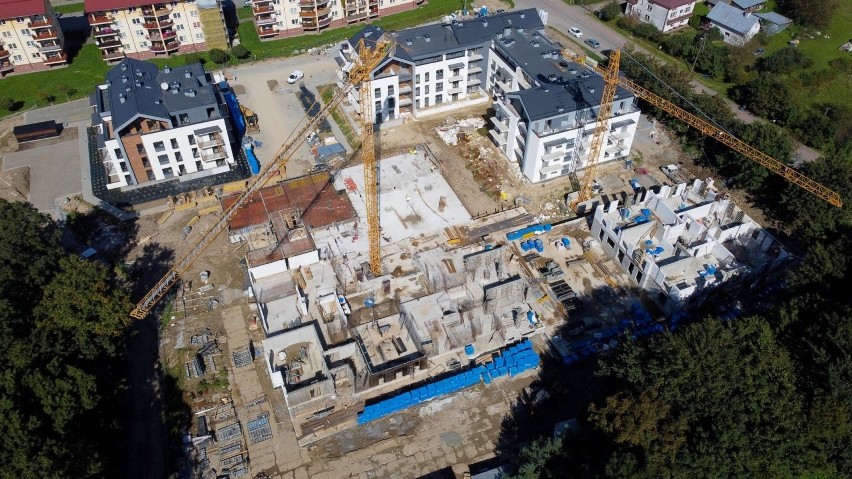 Infores Developer buduje osiedle Sun Park na ul. Rosłońskiego w Przemyślu. Zobacz zdjęcia z drona