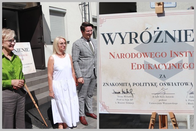 Wyróżnienie Narodowego Instytutu Edukacyjnego dla wójt gminy Włocławek, 11 sierpnia 2022 roku.