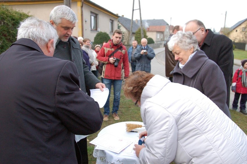 Posadzenie Platana Wolności w Perzynach pod Zbąszyniem