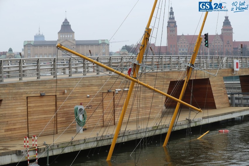 Szczecin: Radny ostrzegał, miasto pominęło, a jacht zatonął