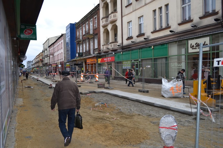 Remont ulicy Modrzejowskiej w Sosnowcu.