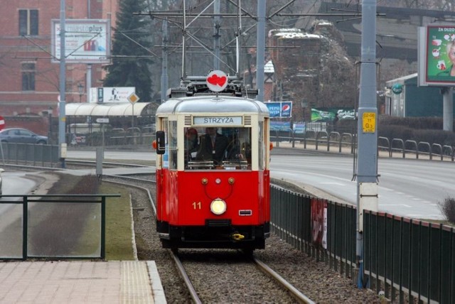 Walentynkowy tramwaj w Gdańsku