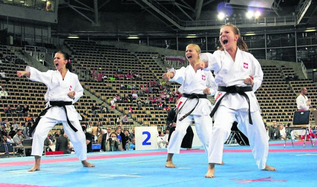 Oto mistrzynie świata w karate: Anna Lewandowska, Katarzyna Krzywańska. Maria Depta