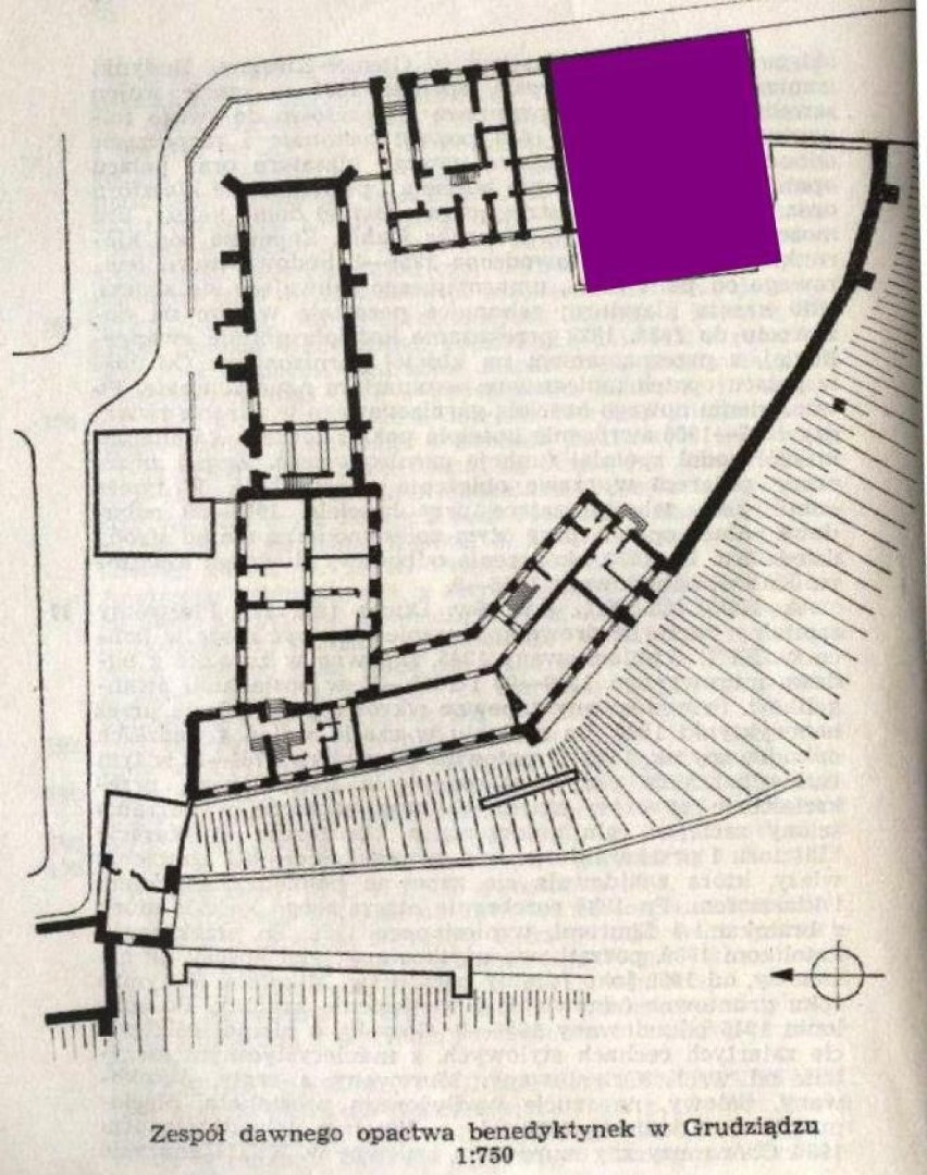 102. Plan klasztoru benedyktynek, obecnie  teren muzeum w...