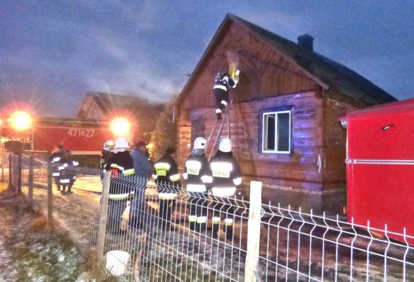 Pożar domu drewnianego w miejscowości Osmola