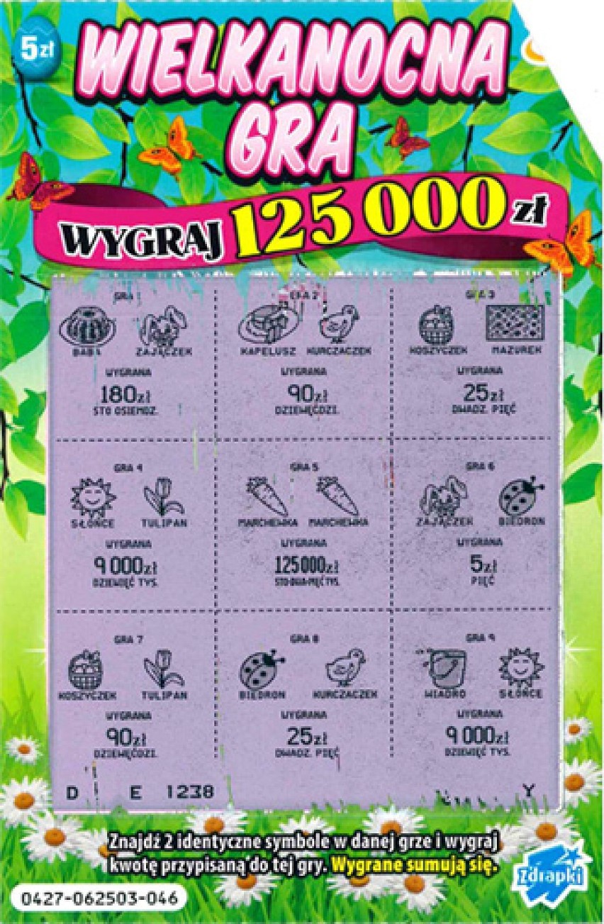 Główna wygrana w Lotto zdrapce Wielkanocna gra padła we Włocławku !