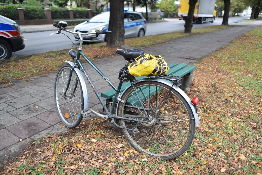 Potrącenie rowerzysty na rogu Lipowej i Kanałowej