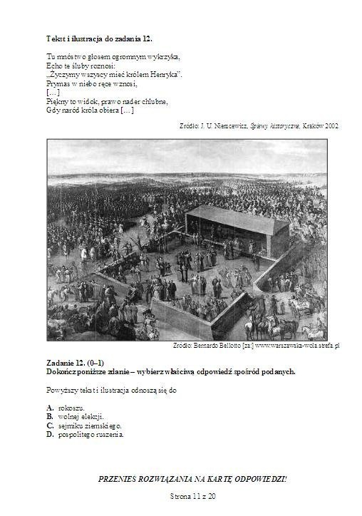 EGZAMIN GIMNAZJALNY 2013. Test humanistyczny 23 kwietnia 2013 [arkusz, pytania, odpowiedzi, zdjęcia]