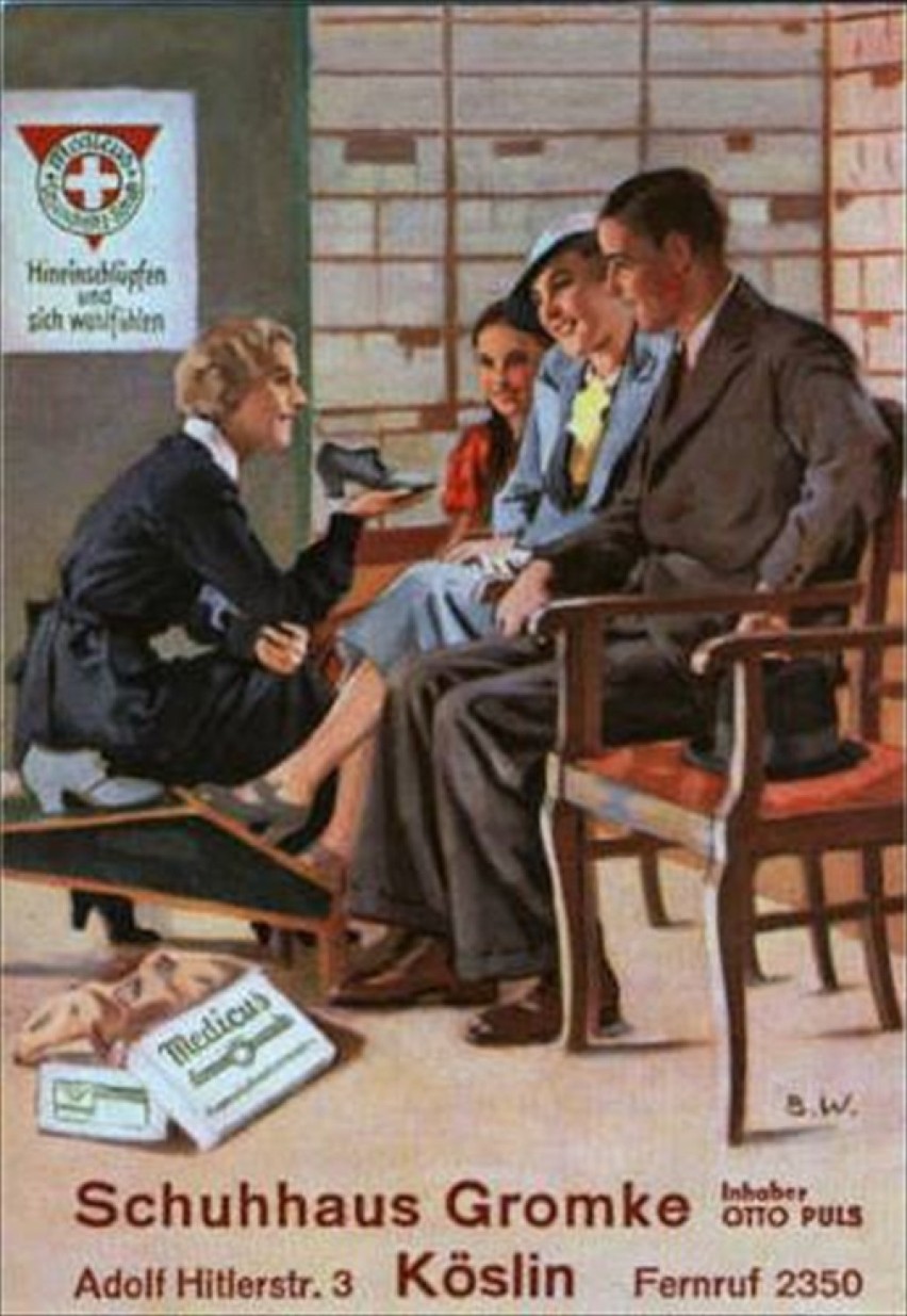 Reklama Domu Obuwia Gromkego, lata 30. XX w.