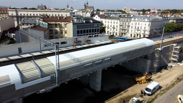 Trwa budowa przystanku kolejowego Kraków Grzegórzki.