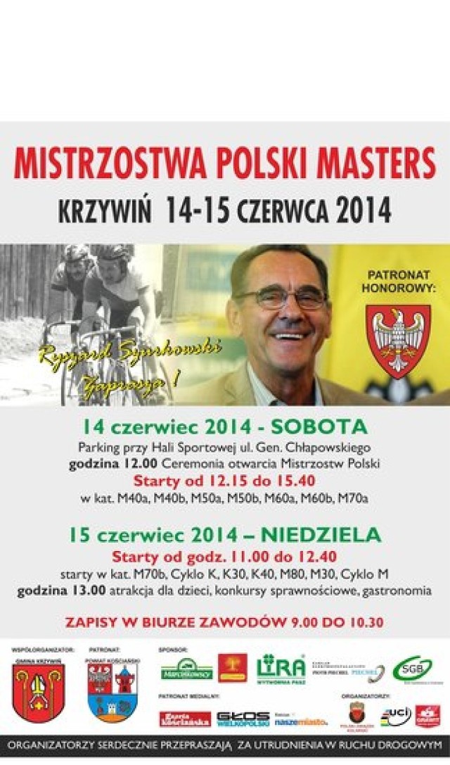 Mistrzostwa Polski Masters w Krzywiniu już w najbliższy weekend