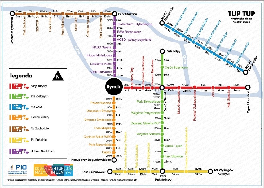 “Metro” mapa Tup Tup to siedem zróżnicowanych tras...