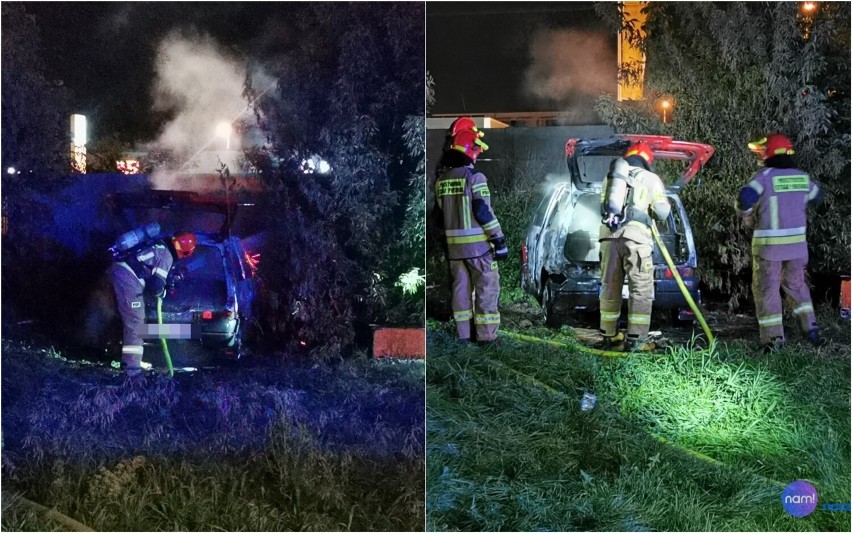 Pożar samochodu we Włocławku