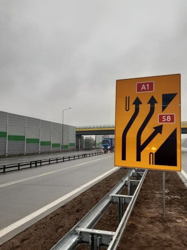 Nowe utrudnienia na odcinku autostrady A1 Piotrków - Tuszyn, 22.12.2021