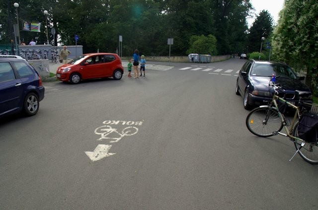Mylący napis dla rowerzystów