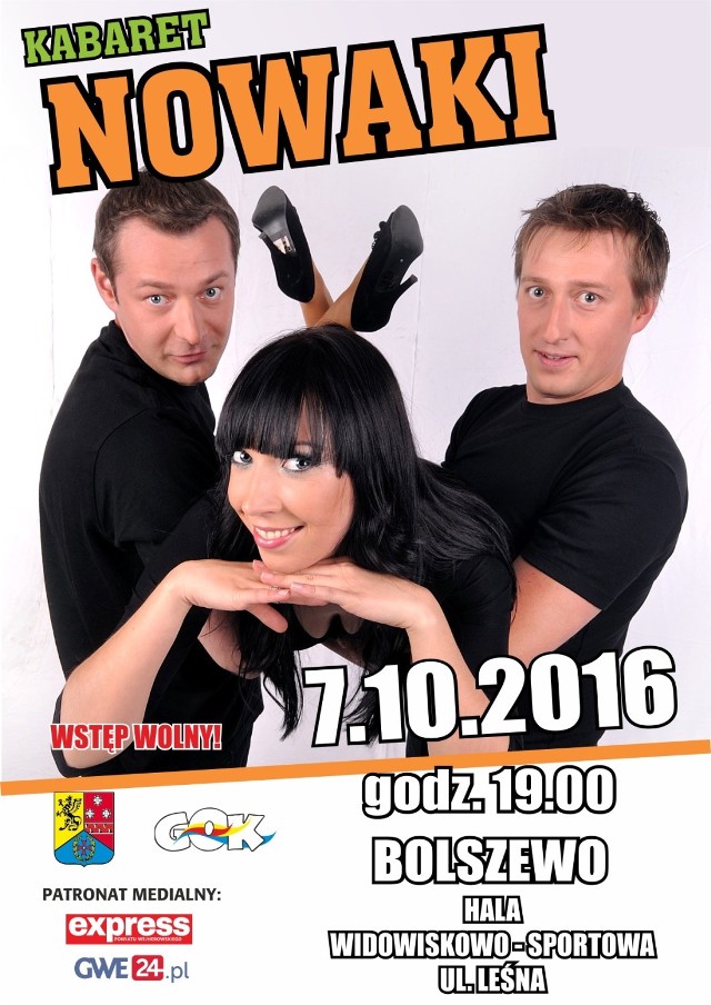 Kabaret Nowaki wystąpi W Bolszewie