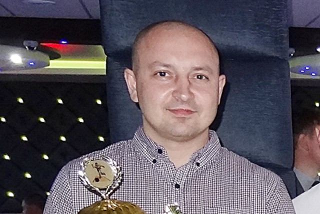 Najskuteczniejszy zawodnik I ligi, Sebastian Jaskulski z drużyny Piekarnia Skrzypczak.
