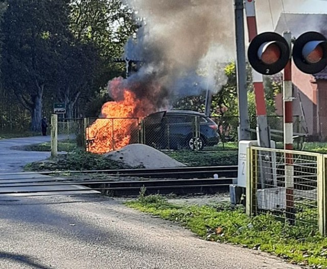 Płonienie błyskawicznie ogarnęły cały pojazd