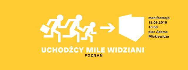 Manifestacja "Uchodźcy mile widziani" w Poznaniu