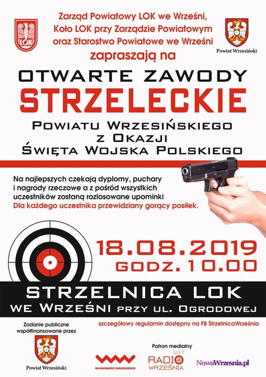Otwarte Zawody Strzeleckie powiatu wrzesińskiego z okazji Święta Wojska Polskiego