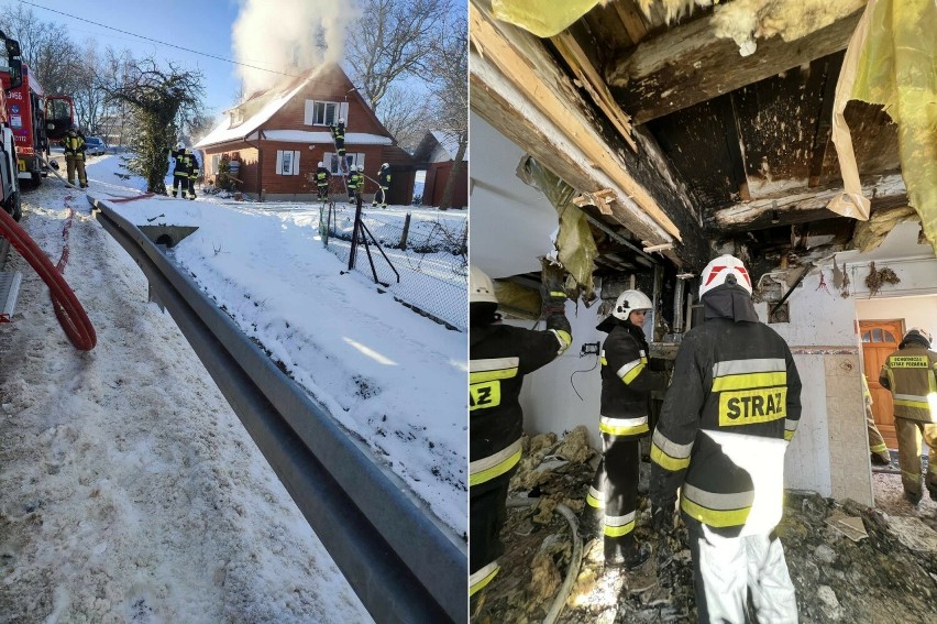 Pożar drewnianego domu w Albigowej. W akcji 40 strażaków [ZDJĘCIA]