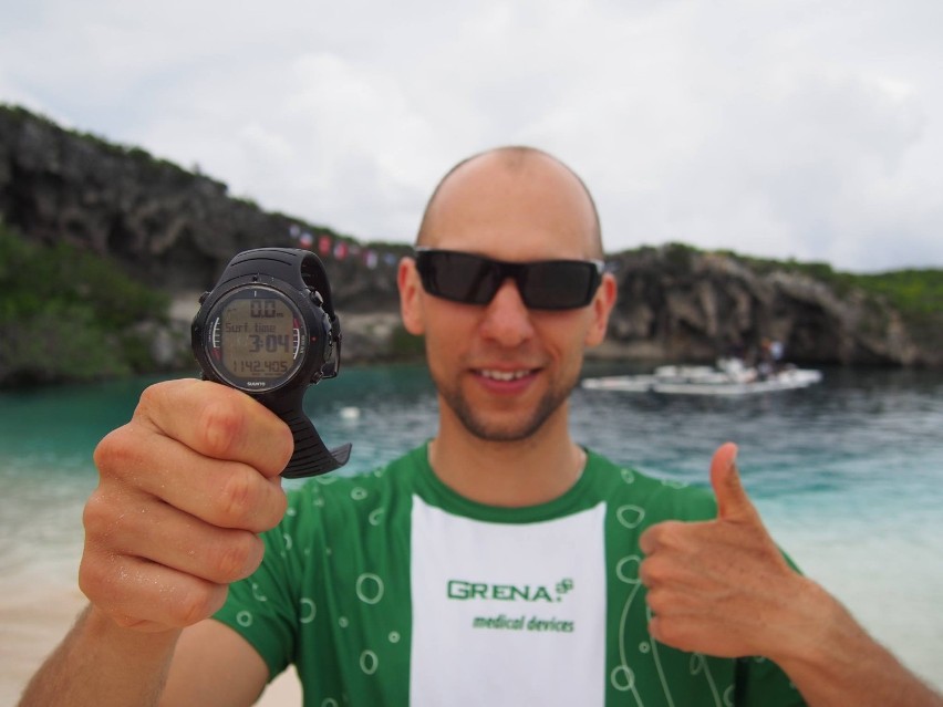 Mateusz Malina ustanowił kolejny rekord Polski w nurkowaniu swobodnym