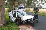 Poważny wypadek koło Barwic. Lądował śmigłowiec LPR [zdjęcia]