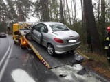 Wypadek w Bożenkowie pod Bydgoszczą. Dwie osoby trafiły do szpitala [zdjęcia]