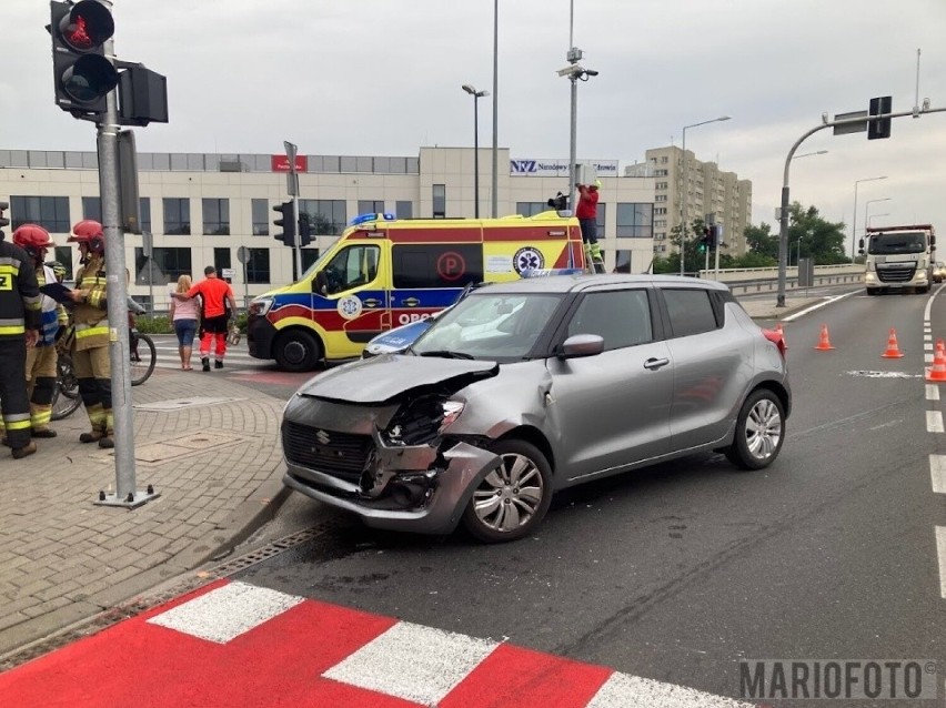 Wypadek na skrzyżowaniu Horoszkiewicza i Ozimskiej w Opolu....