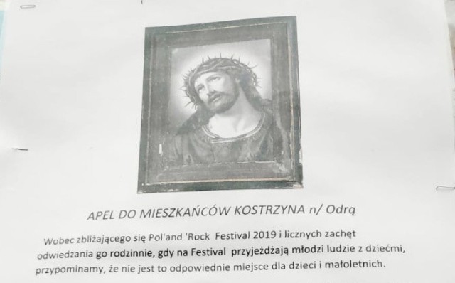 Takie apele rozwieszono w różnych częściach Kostrzyna nad Odrą. Wiszą m. in. na tablicach informacyjnych.