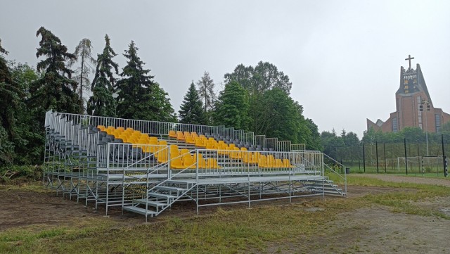 Sektor gości na stadionie Wieczystej (9.06.2022)