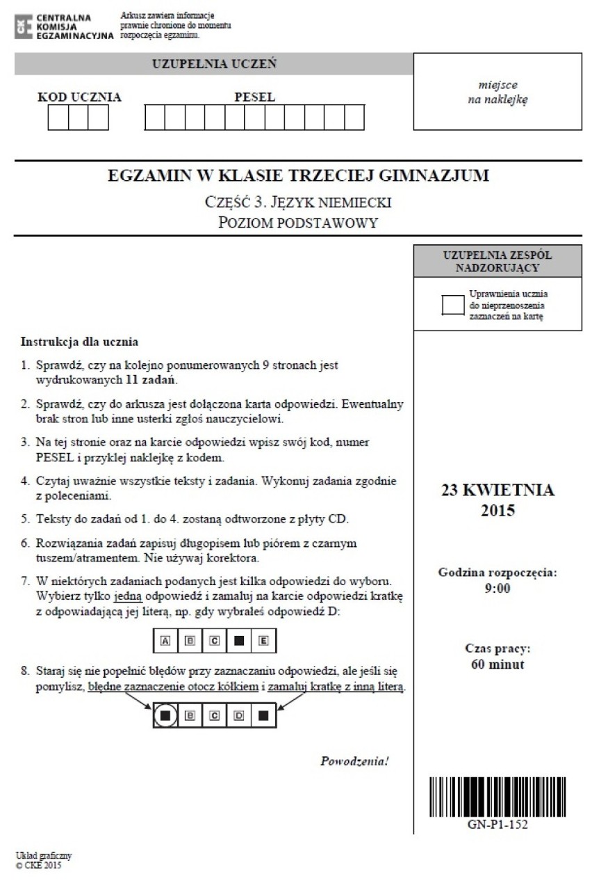 EGZAMIN GIMNAZJALNY - WSZYSTKO O TEŚCIE W JEDNYM MIEJSCU