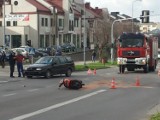 Radomsko: Wypadek na skrzyżowaniu Tysiąclecia/Piastowska. Skuter nie ustąpił pierwszeństwa