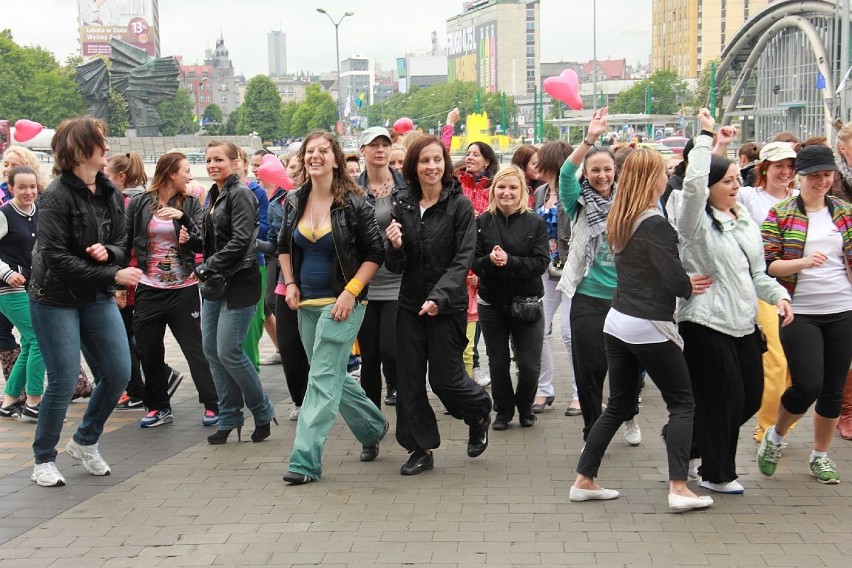 Pierwszy w Katowicach flashmob w stylu fitness, czyli...