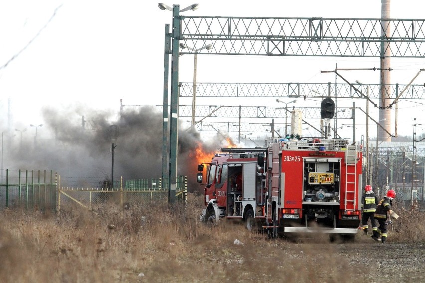 Pożar pociągu na stacji Wrocław Główny