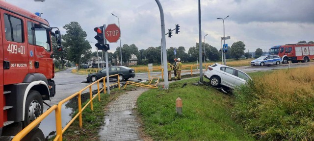 Wypadek na drodze krajowej nr 11 w Budzyniu