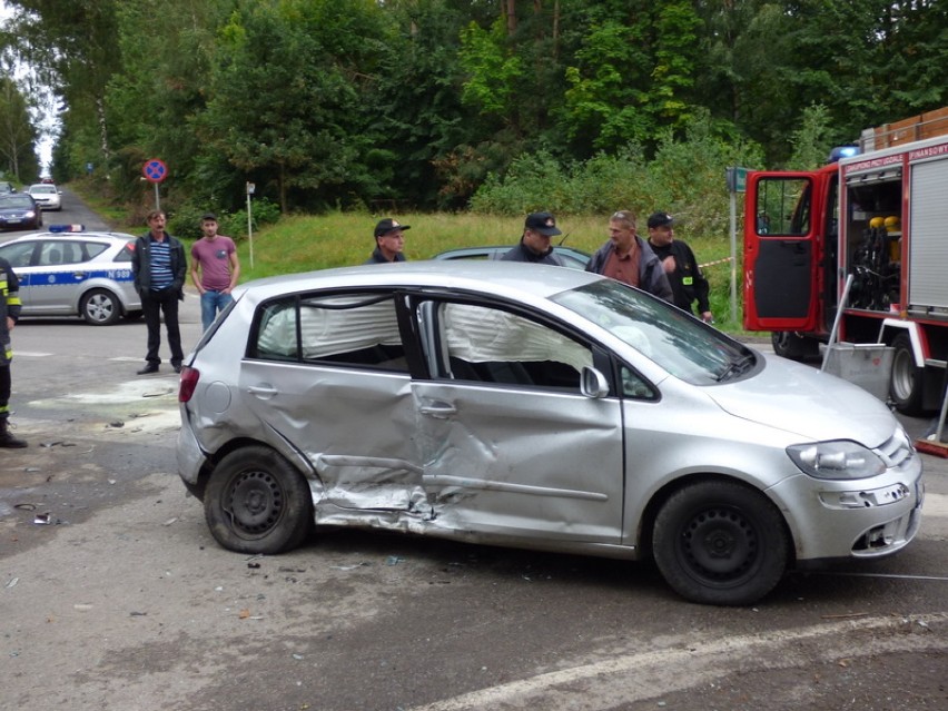 Wypadek na drodze krajowej koło Krojant