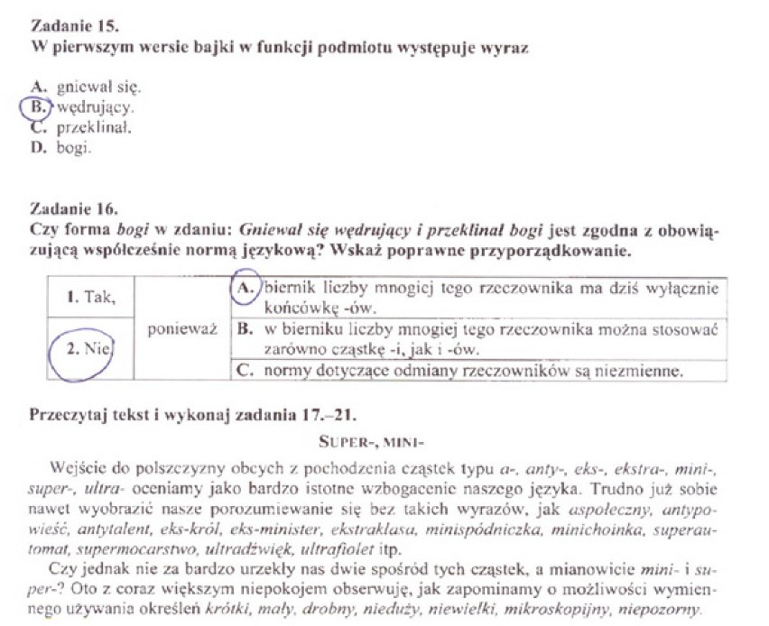 24 kwietnia część humanistyczna (język polski) egzaminu ...