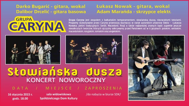 Słowiańska dusza zagra w SDK w Sieradzu. 16 stycznia koncert Grupy Caryna