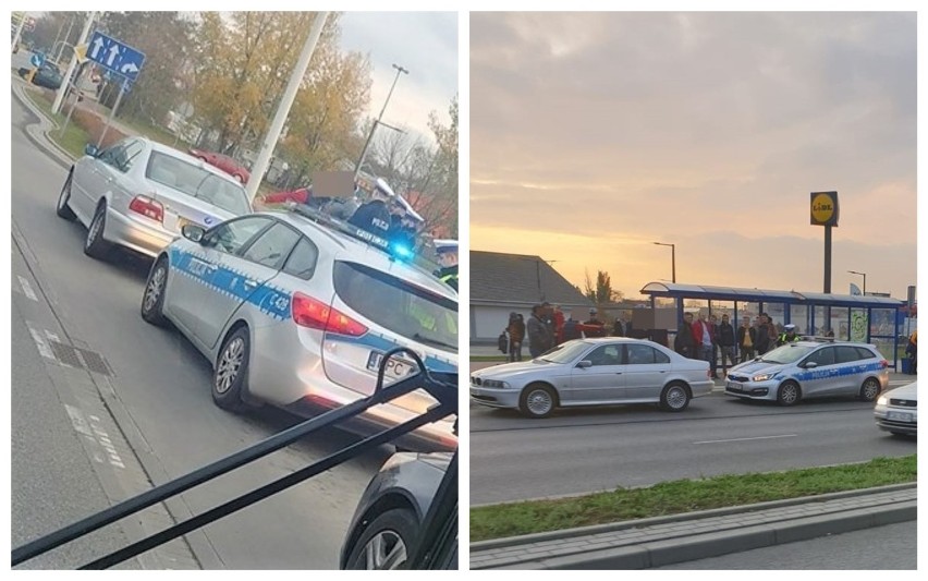 Kierowca BMW jechał z zakazem kierowania, a pasażer był poszukiwany. Zatrzymali go policjanci na ulicy Chopina we Włocławku [zdjęcia]